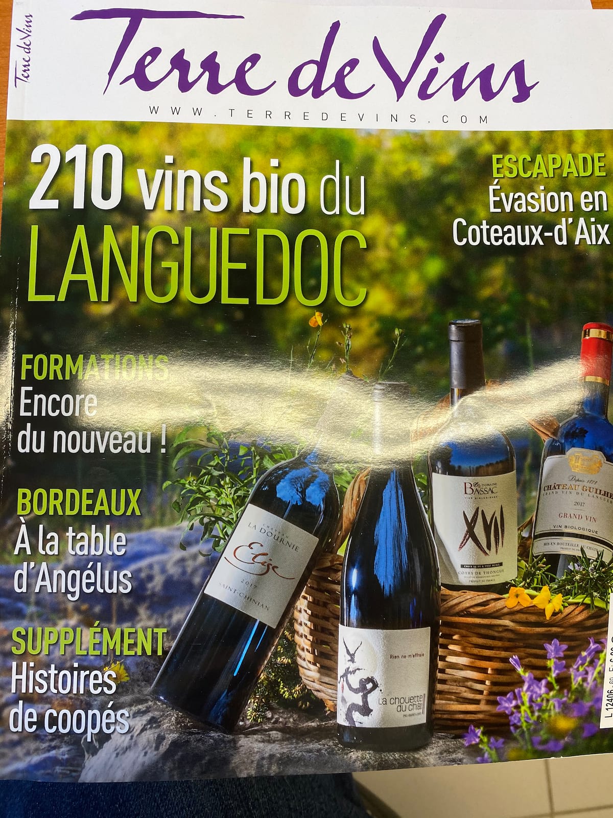 Terre de Vin édition de janvier 2021, 210 vins bio du Languedoc à moins de 15€